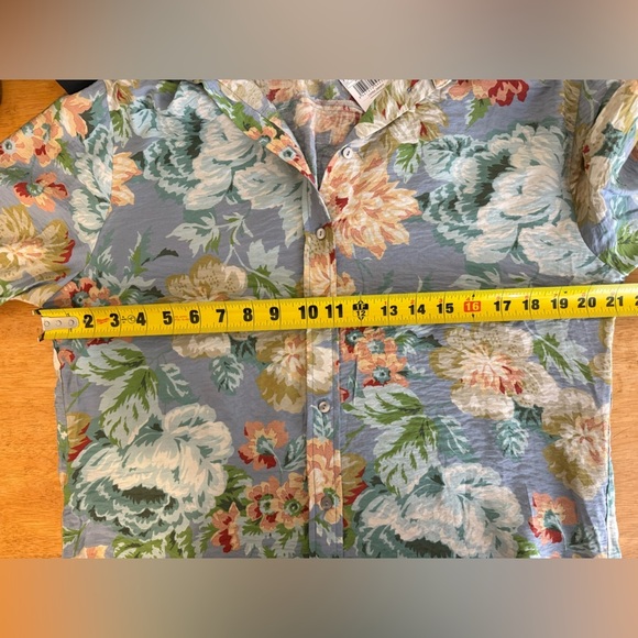 Mango Long Sleeve Floral Button Up Shirt Italian Fabric Medium (6) NEW - Picture 6 of 7